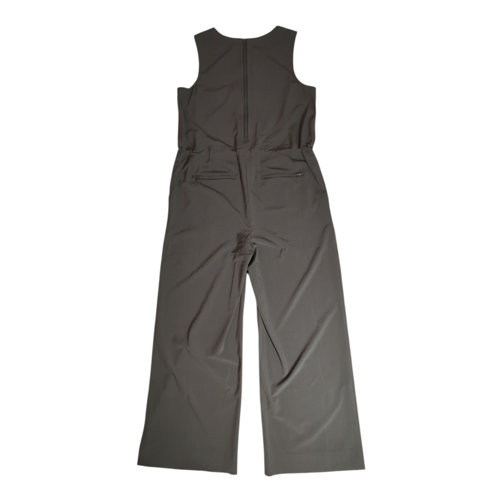 Athleta Topanga Jumpsuit Women M Gorpcore Utility Wide Leg Sleeveless V-Neck - Picture 2 of 11